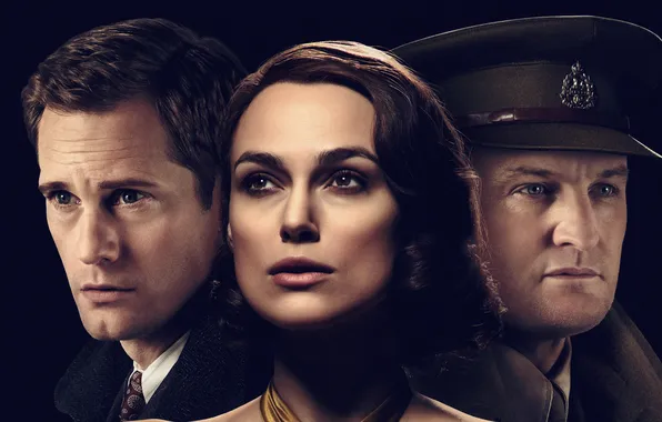 Keira Knightley, Keira Knightley, poster, three, drama, military, Alexander Skarsgård, Alexander Skarsgard