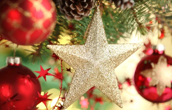 Decoration, holiday, toys, star, ball