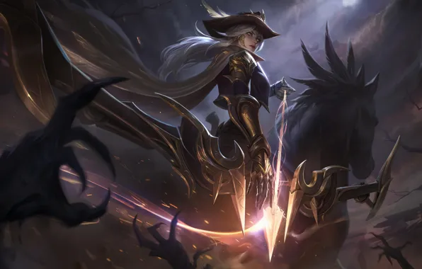 Picture look, girl, hat, League of Legends, Diana, League Of Legends