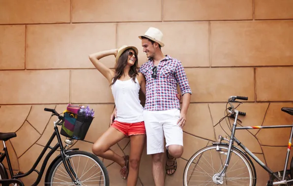 Love, joy, happiness, bike, pair
