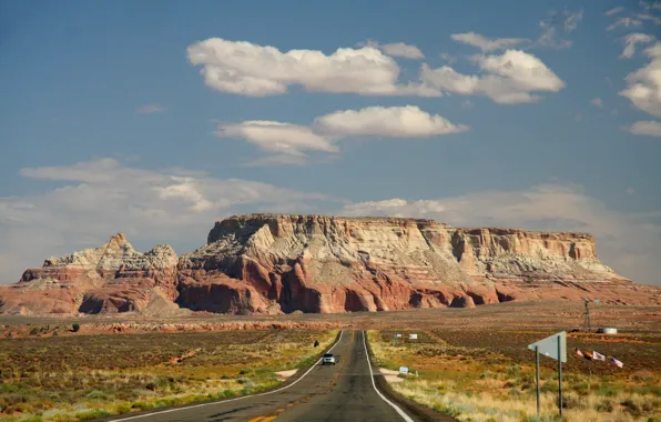 Road, mountains, AZ, USA