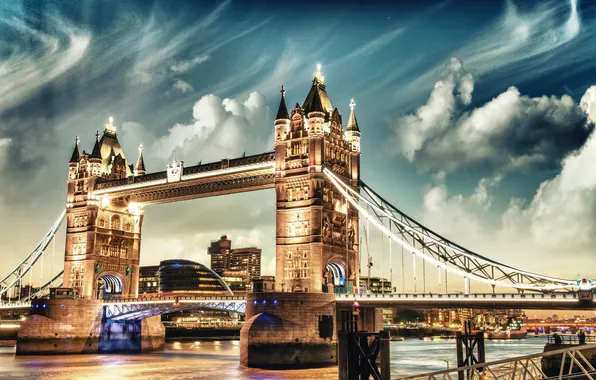 Tower Bridge, London, England, Thames River