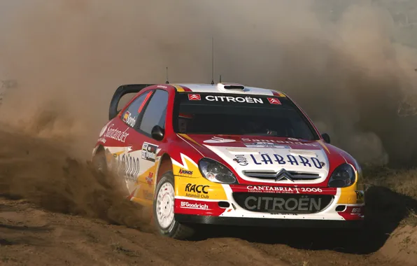 Auto, Dust, Sport, Machine, Logo, The hood, Citroen, WRC