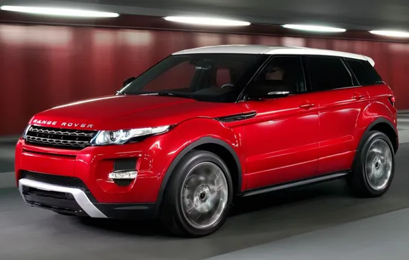 Machine, auto, red, land rover, range rover, crossover, Ewok, evoque