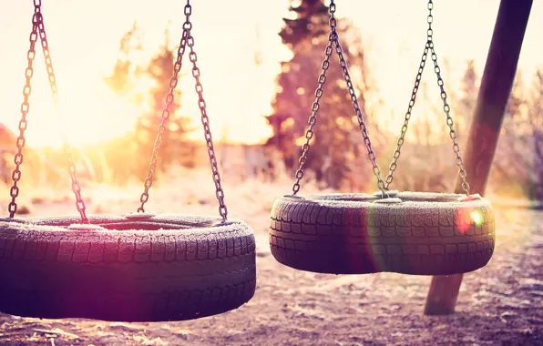 Picture nature, background, swing, Wallpaper, mood, wheel, chain
