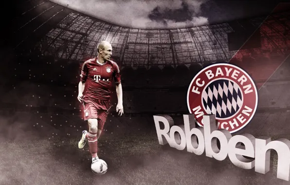 Wallpaper, sport, football, player, FC Bayern Munchen, Arjen Robben