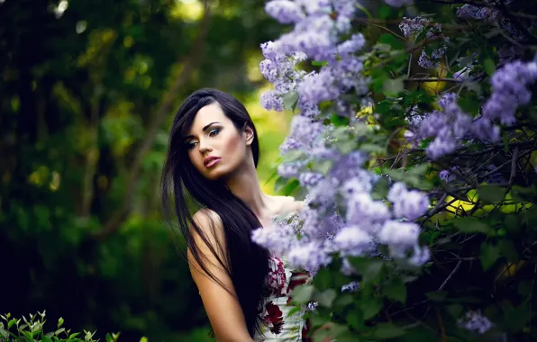 Portrait, makeup, lilac, Dasha