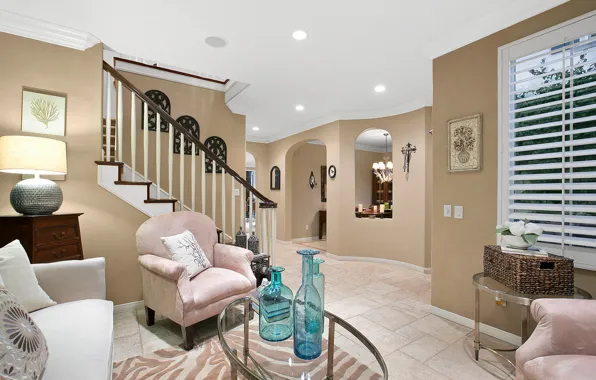 Design, chair, ladder, living room, hall