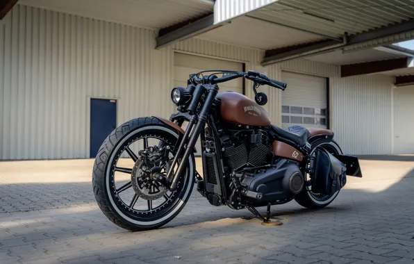 Front, Harley-Davidson, Side View, Customized, Thunderbike, Street Bob, Steel Horse, Custombikes