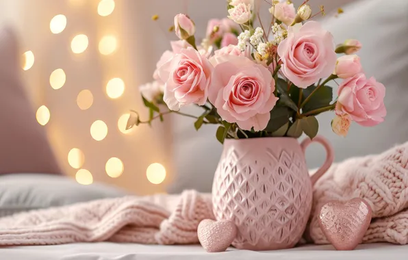 Flowers, holiday, roses, bouquet, March 8, Valentine's Day, Birthday, Mother's Day