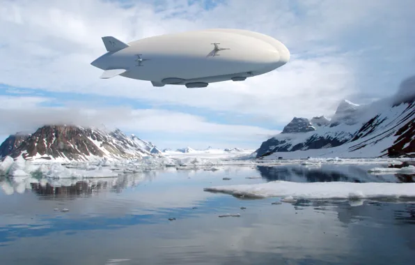 Picture The airship, Experimental aerostatic hybrid airship, Helium-powered crafts, Lockheed Martin P-791, Hybrid Airship, Helium engine