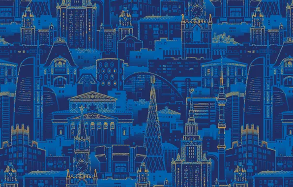 Building, Moscow, vector, the Kremlin, pixel