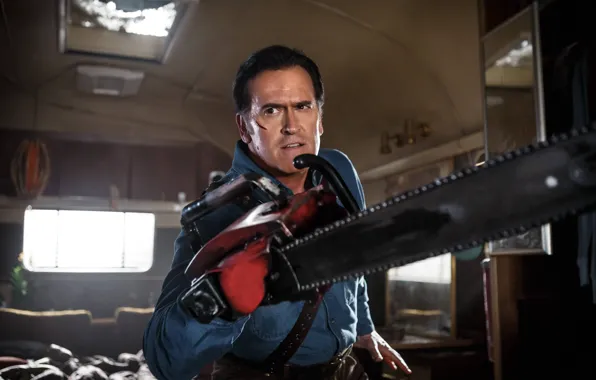 Picture blood, Saw, scar, Evil Dead, tv series, Bruce Campbell, Ash Williams, Ash Vs Evil Dead