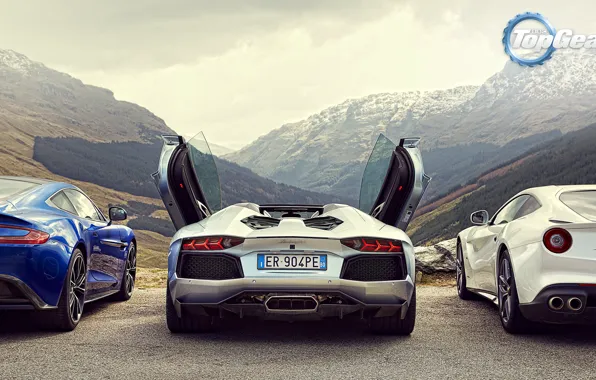 Roadster, Mountains, Lamborghini, Ass, Aston, Martin, Ferrari, Door