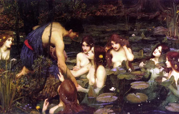 Picture, work, John William Waterhouse, hylas and the nymphs, 1896