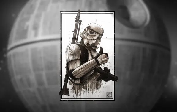 Figure, Empire, Art, Stormtrooper, StarWars, The death star, Star Wars, by Shane Molina