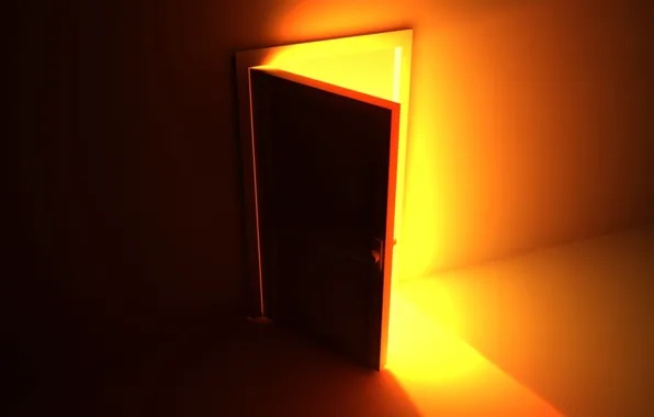 Light, yellow, the door, 157