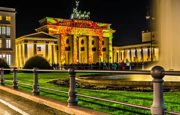 Picture night, lights, Germany, Berlin, light show