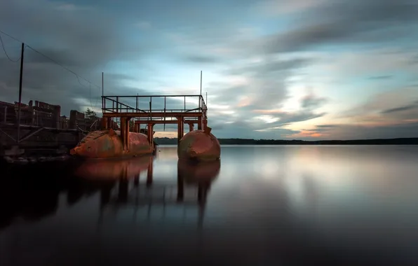 Picture landscape, river, Doc