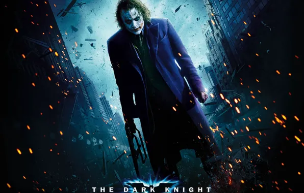 Joker, sparks, the dark knight