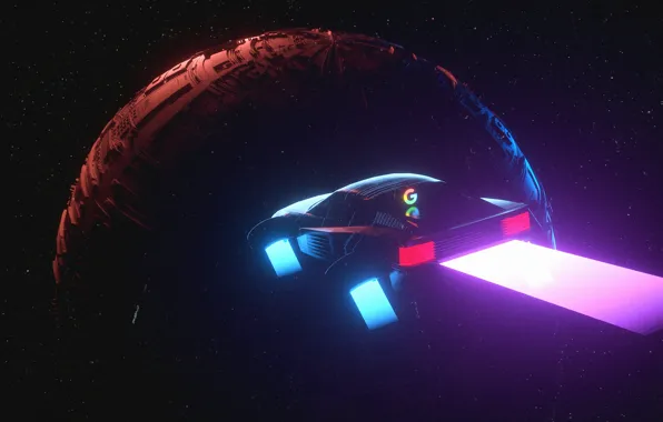 Auto, Music, Neon, Planet, Space, Machine, Style, Background