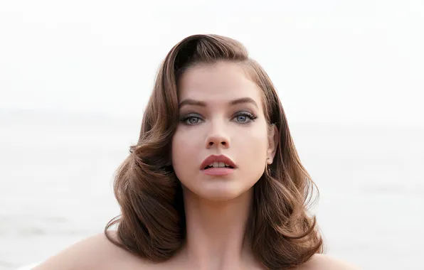 Look, girl, face, model, hair, brown hair, beauty, Barbara Palvin