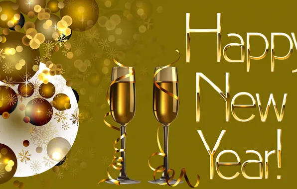 Graphics, New Year, New Year ' s Eve, Glasses
