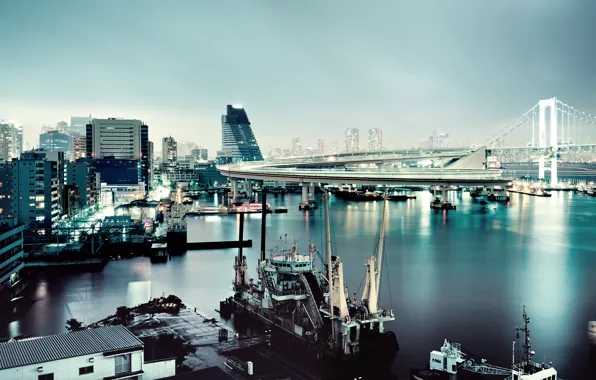 Japan, Tokyo, Tokyo, Rainbow Bridge, rainbow bridge