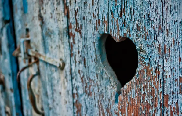 Picture macro, heart, the door