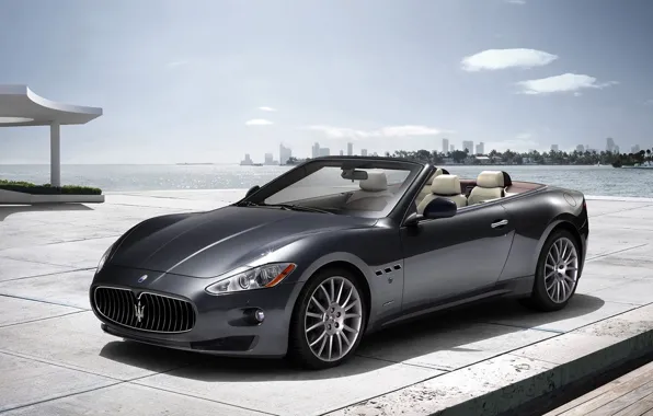 Picture sea, Maserati, convertible