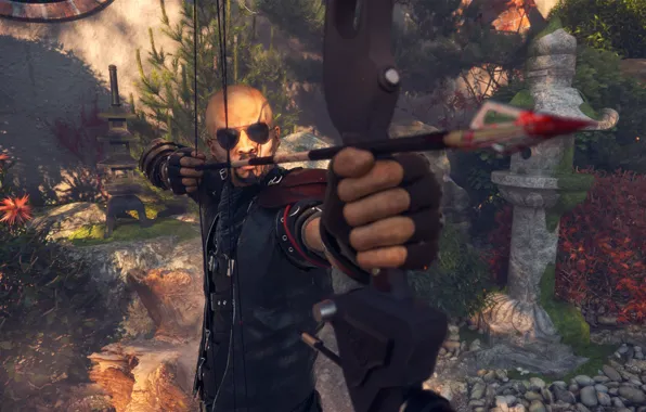 Warrior, bow, arrow, Shadow Warrior, aiming