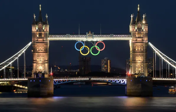Bridge, river, London, Olympics, Thames, 2012, Tower Bridge, London