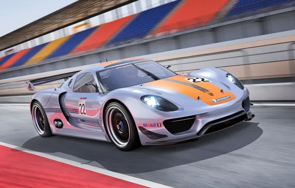 Concept, speed, track, Porsche, Porsche, 918, RSR