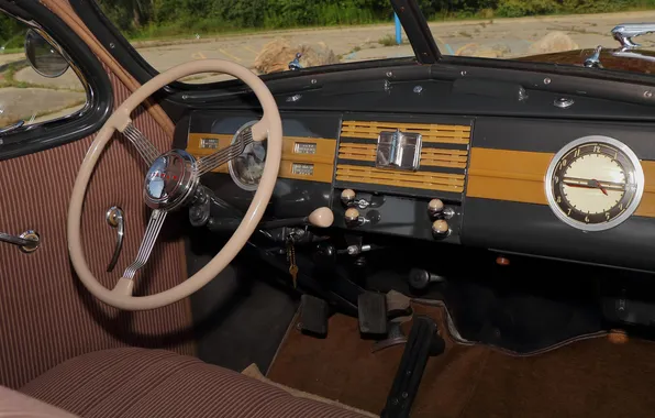 The instrument panel, torpedo, retro cars, Sedan, 1939, retro cars, Custom Supercharged, Graham Model 97