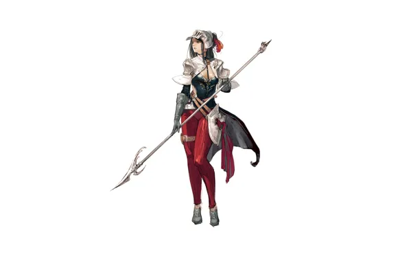 Girl, armor, spear