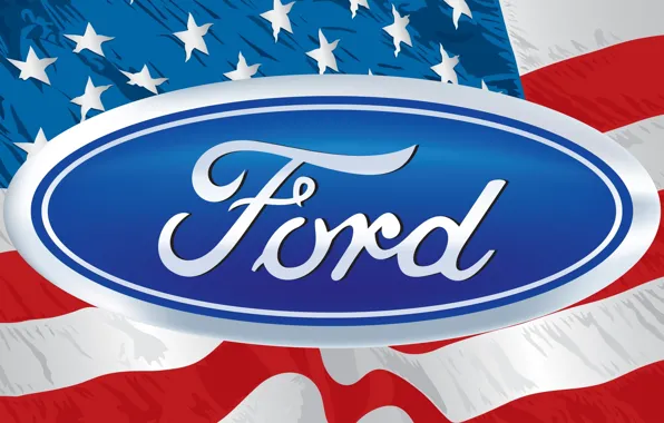 Flag, logo, emblem, logo, America, ford, Ford, stars