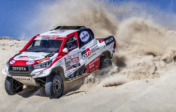 Sand, Machine, Toyota, Hilux, 302, Rally, SUV, Rally