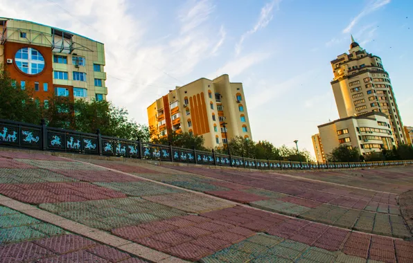 The city, Kazakhstan, promenade, Astana, Astana, Kazakhstan, Yesil