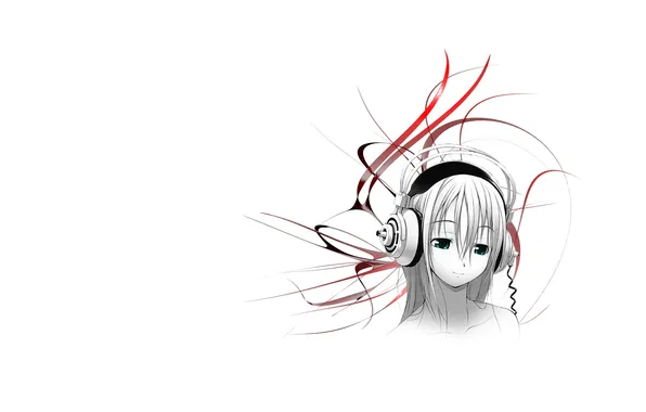 Picture music, mood, headphones, girl, Anne