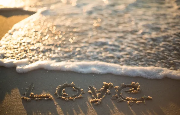 Sand, sea, wave, beach, summer, love, summer, love