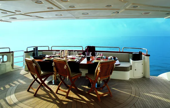 Sea, landscape, stay, view, yacht, horizon, relax, Suite