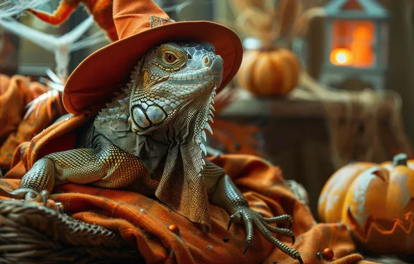 Autumn, look, pose, holiday, outfit, pumpkin, pumpkin, Halloween