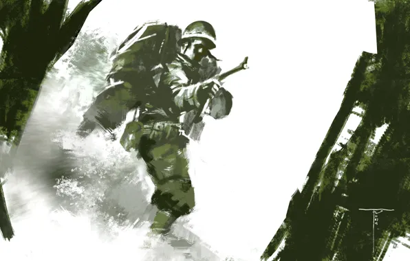 Picture weapons, background, war, soldiers
