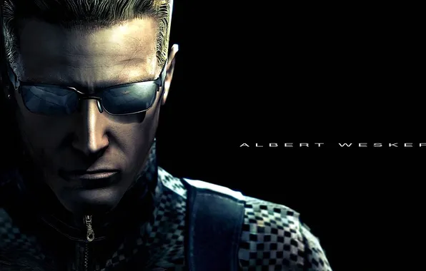 Picture face, glasses, Resident evil, blonde, Resident Evil 5, Albert Wesker, Albert Wesker
