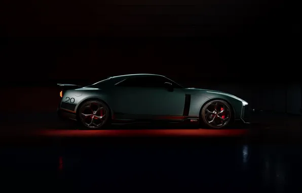 Background, Nissan, GT-R, dark, R35, in profile, Nismo, ItalDesign