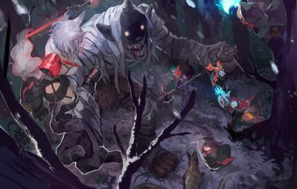 Monster, art, the battle