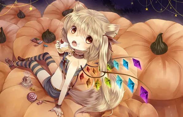 Picture wings, art, candy, tail, pumpkin, sweets, cake, ears