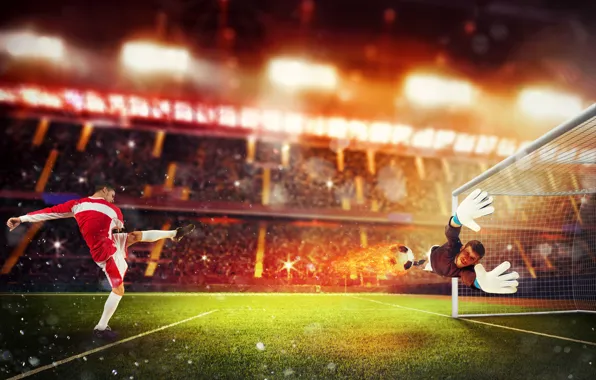 Field, fire, lawn, football, sport, the game, shorts, the ball