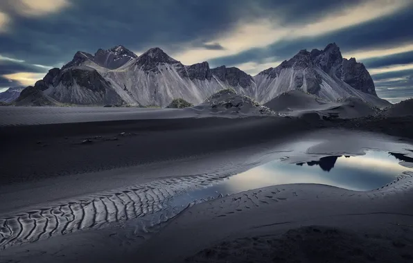 The sky, mountains, Iceland