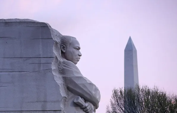 Picture Washington, USA, sculpture, obelisk, Memorial Martin Luther King